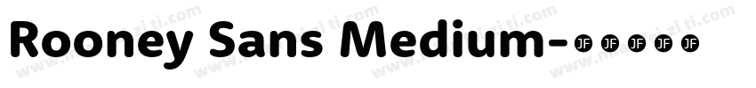 Rooney Sans Medium字体转换
